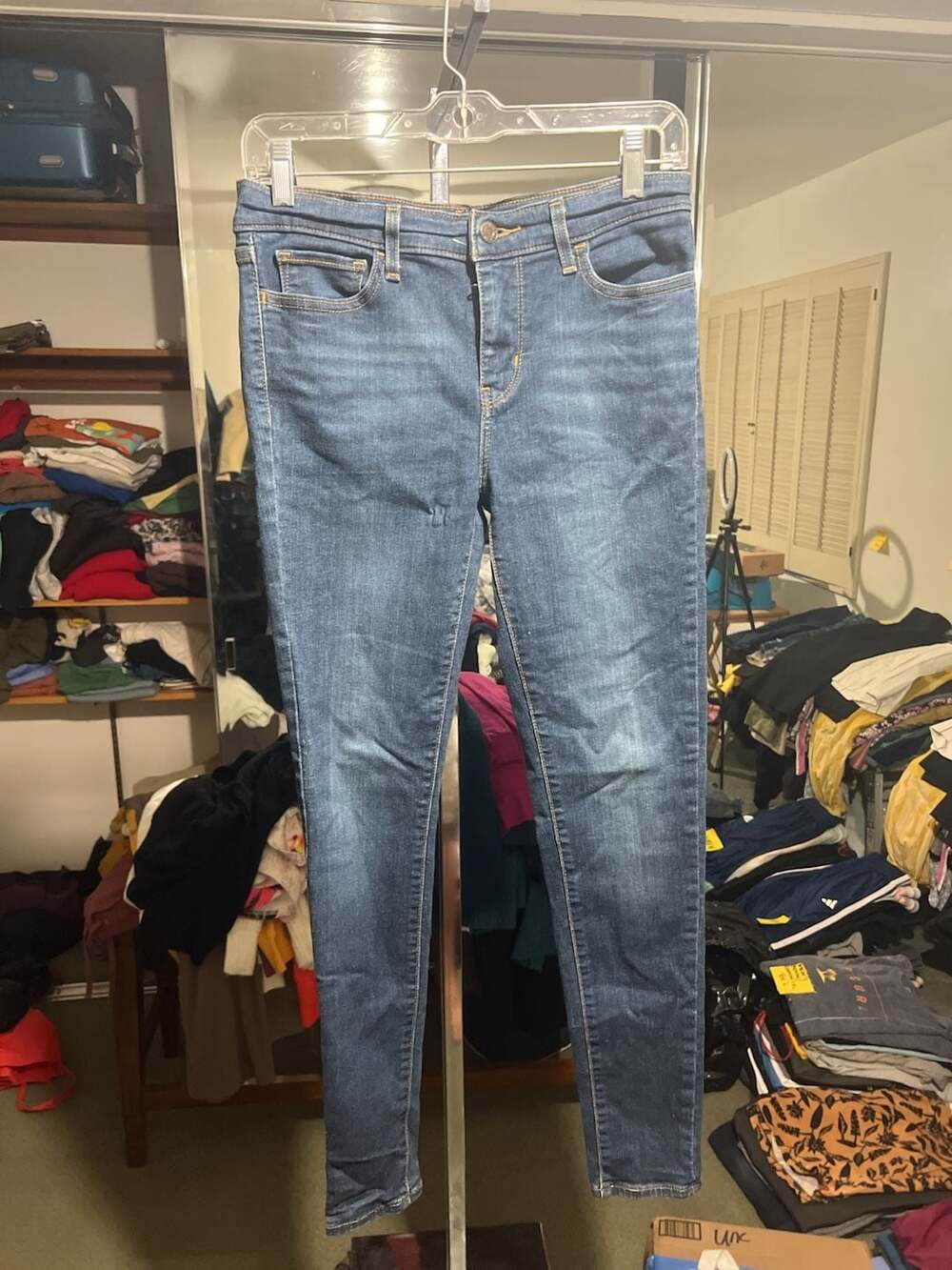 Levi's 710 Super Skinny Jeans W29 L30 Blue Denim
